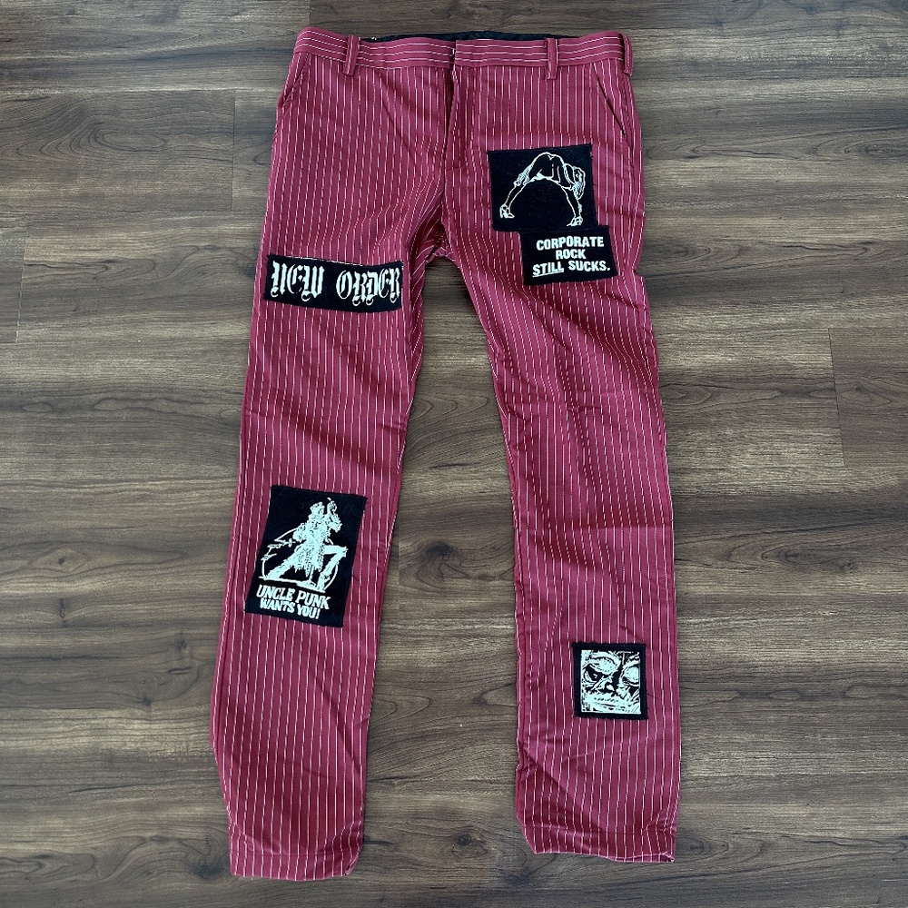 STRIPED PUNK ROCK PANTS (W33)